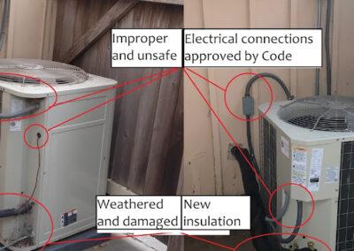 Electrical hazard repair HVAC