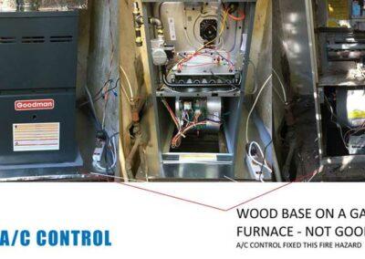 Gas furnace fire hazard repair